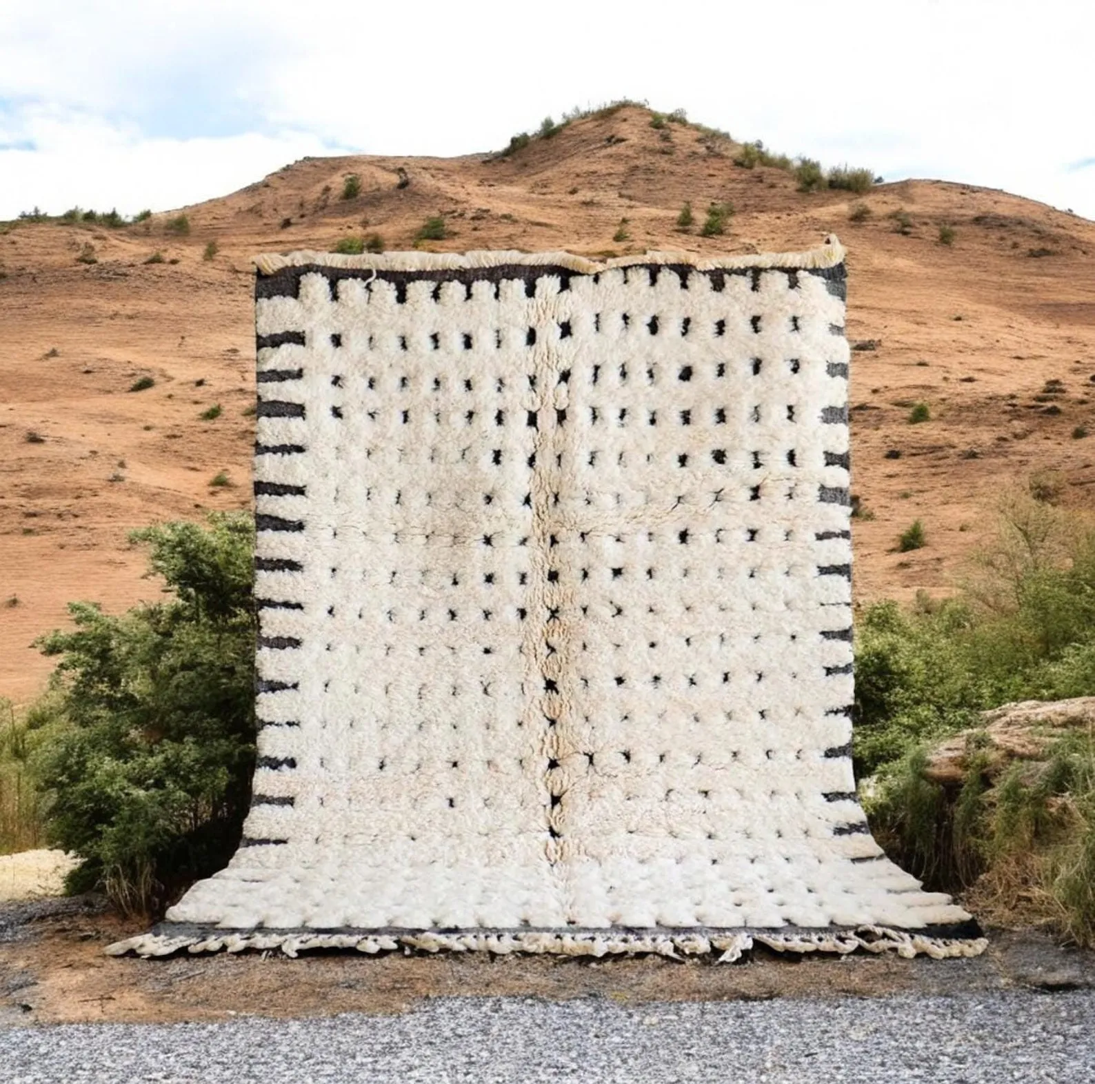 Handwoven wool rug — 12 metres / example size